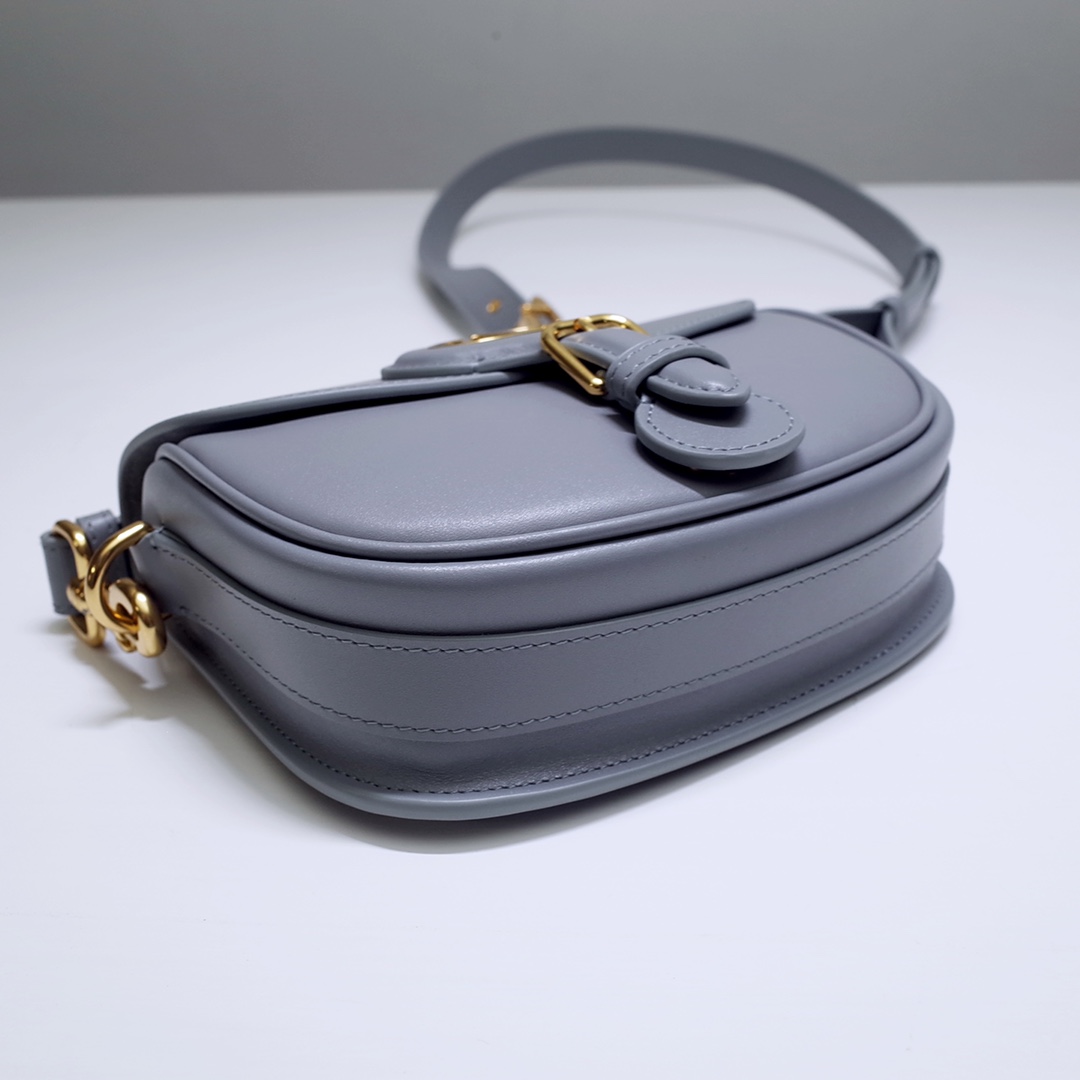 Mini Dior Bobby Bag Grey Box Calfskin